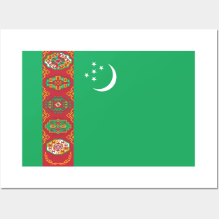 Flag of Turkmenistan Posters and Art